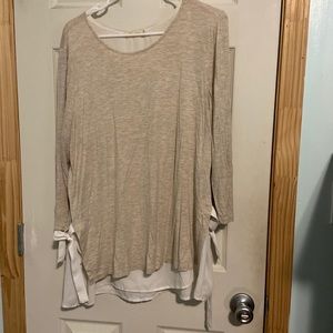 Beige layered tunic